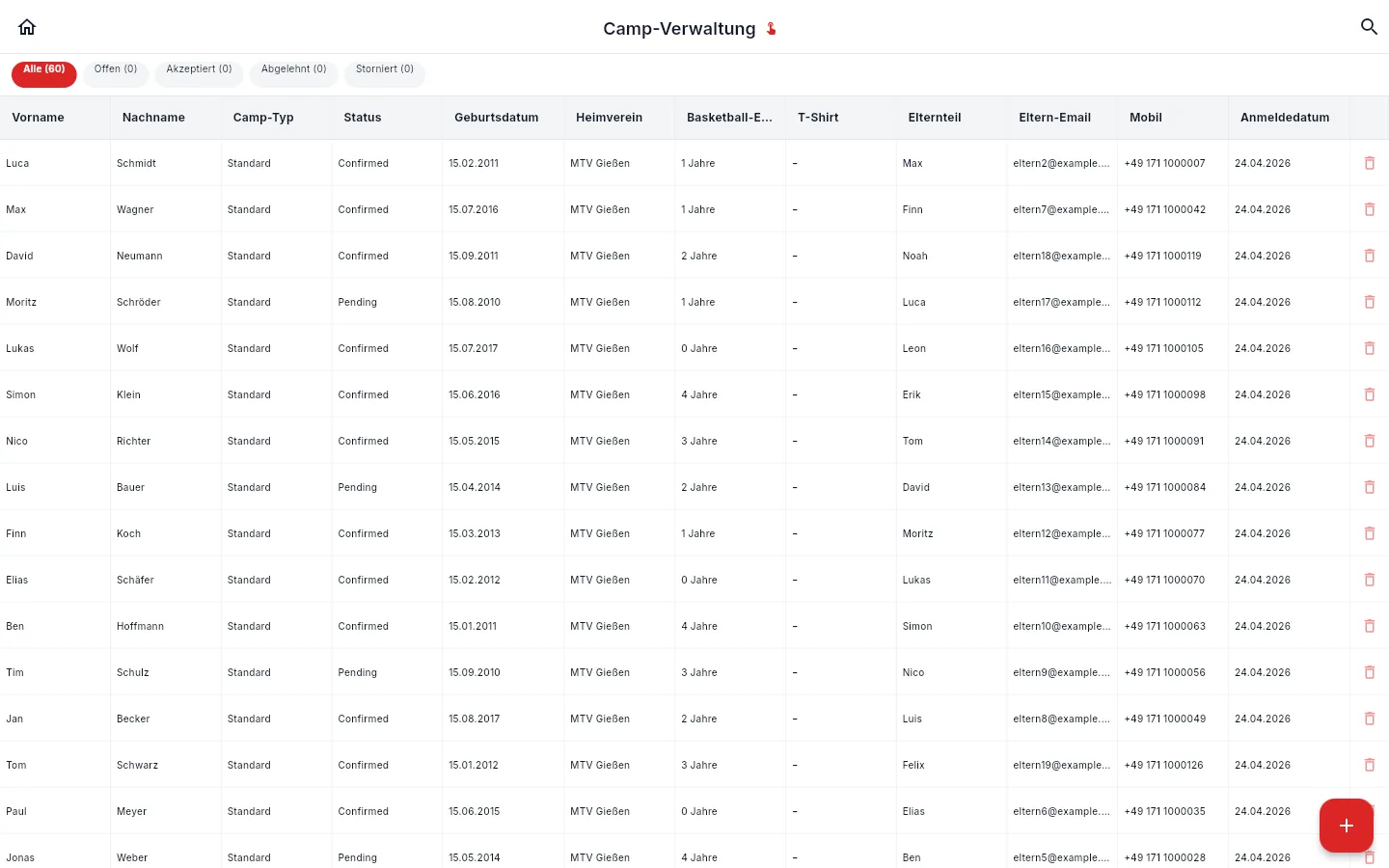 CourtCloud Camps, Tryouts, AGs & KITA Screenshot