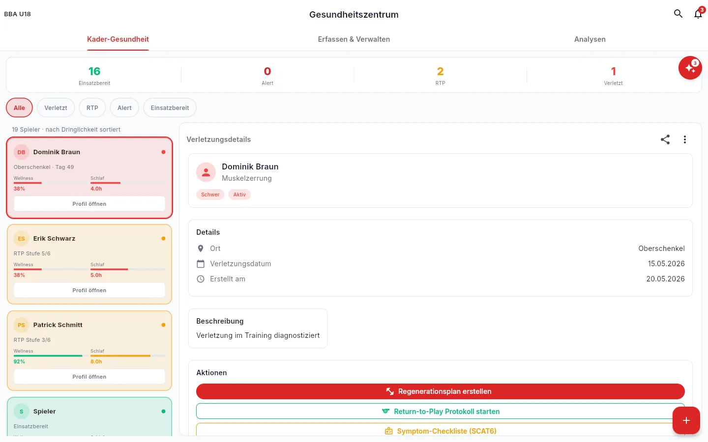 CourtCloud Physio, Verletzungen & Reha an einem Ort Screenshot